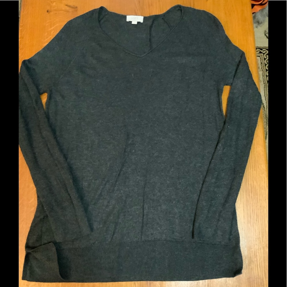 Charcoal grey cotton tunic sweater